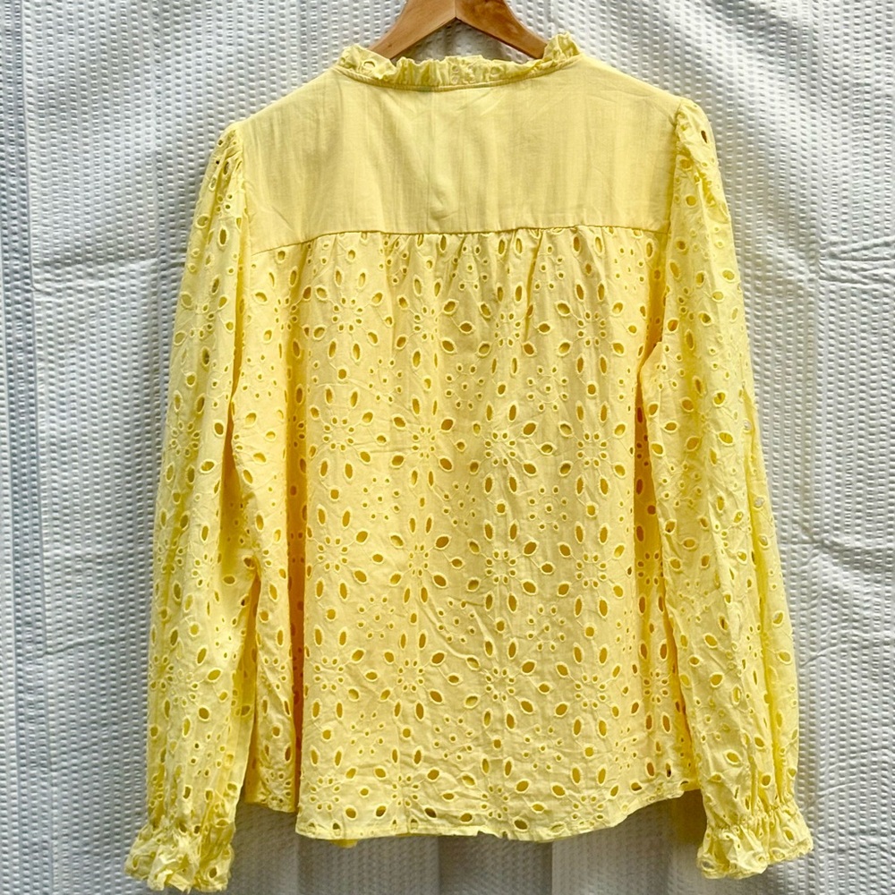 Eyelet Long Sleeve Top - Picture 4 of 8